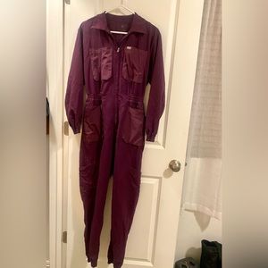 FIGS one-piece maroon jumpsuit scrubs